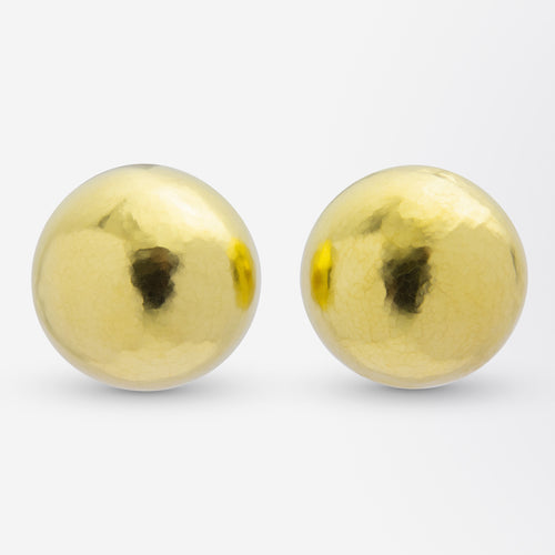 18kt Gold Orb Earrings by Karl Stittgen