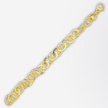 Load image into Gallery viewer, Hammered 18kt Yellow Gold Bracelet