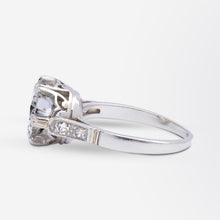 Load image into Gallery viewer, Art Deco Platinum & 2.25ct Diamond Solitaire Ring
