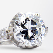 Load image into Gallery viewer, Art Deco Platinum & 2.25ct Diamond Solitaire Ring
