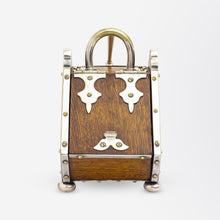 Load image into Gallery viewer, Arts and Crafts Silverplate and Oak Sugar Scuttle