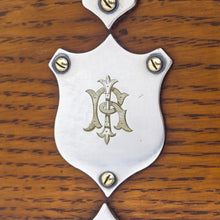 Load image into Gallery viewer, Arts and Crafts Silverplate and Oak Sugar Scuttle