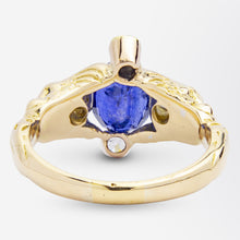 Load image into Gallery viewer, Austro-Hungarian Sapphire &amp; Diamond Caryatid Ring
