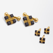 Load image into Gallery viewer, Rene Boivin, Ebony & 18kt Gold Dress Set