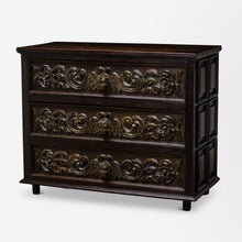 Load image into Gallery viewer, Carved and Gilt Italian Three Drawer Chest