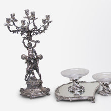 Load image into Gallery viewer, Monumental, Ten Piece, Silver-plated 'Surtout de Table' by Christofle