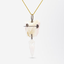 Load image into Gallery viewer, Italian Grand Tour Period Angel Skin Coral Earrings and Brooch Pendant