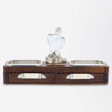 Load image into Gallery viewer, French Art Deco, Silver, Rock Crystal & Ivory Desk Tidy