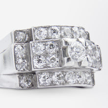 Load image into Gallery viewer, French Art Deco 'Tank' Ring in Platinum & Diamonds