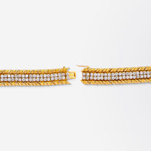Load image into Gallery viewer, French Yellow Gold & Diamond Bracelet