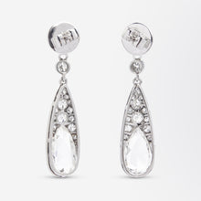Load image into Gallery viewer, Platinum & Diamond Belle Epoque Style Drop Earrings