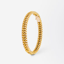 Load image into Gallery viewer, Antique 15kt Yellow Gold 'Illusion' Bangle