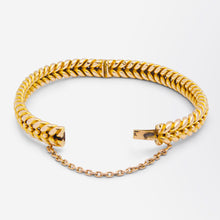 Load image into Gallery viewer, Antique 15kt Yellow Gold 'Illusion' Bangle