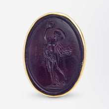 Load image into Gallery viewer, 18th Century Glass Intaglio & 9kt Yellow Gold Ring