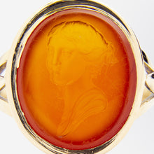 Load image into Gallery viewer, Early Victorian 18kt Gold & Carnelian Intaglio Ring