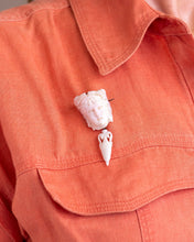 Load image into Gallery viewer, Italian Grand Tour Period Angel Skin Coral Earrings and Brooch Pendant