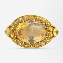 Load image into Gallery viewer, Rare Louis Comfort Tiffany Citrine Brooch
