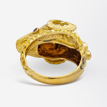 Load image into Gallery viewer, Ilias Lalaounis Ram Head Ring in 18kt Yellow Gold