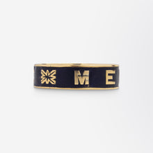 Load image into Gallery viewer, 9kt Gold and Black Enamel 'MEMORIE' Mourning Ring