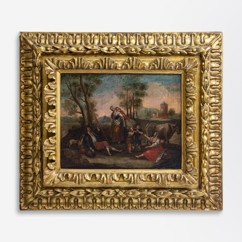 17th Century Oil Painting in Original Gilt Frame