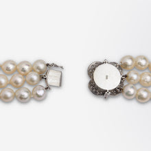 Load image into Gallery viewer, Mid Century Pearl & Diamond Necklace