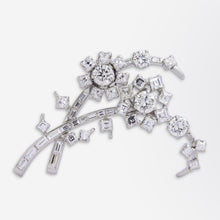 Load image into Gallery viewer, Platinum & Diamond Floral Brooch by Wolf Horovitz of Alexandria