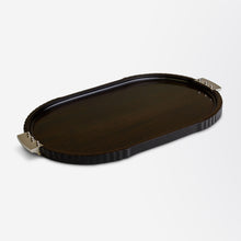 Load image into Gallery viewer, Puiforcat Art Deco Style Rosewood & Silver Plate Tray