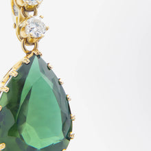Load image into Gallery viewer, Diamond Set 18kt Yellow Gold Drop Earrings