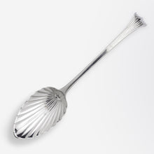 Load image into Gallery viewer, Fluted Irish Sterling Silver Serving Spoon by Michael Keating