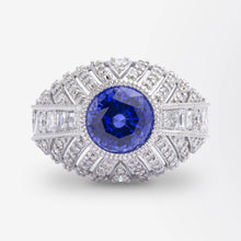 Load image into Gallery viewer, Ceylon Sapphire & Diamond Ring