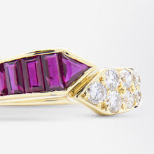 Load image into Gallery viewer, Van Cleef & Arpels Ruby & Diamond Ring in 18kt Gold