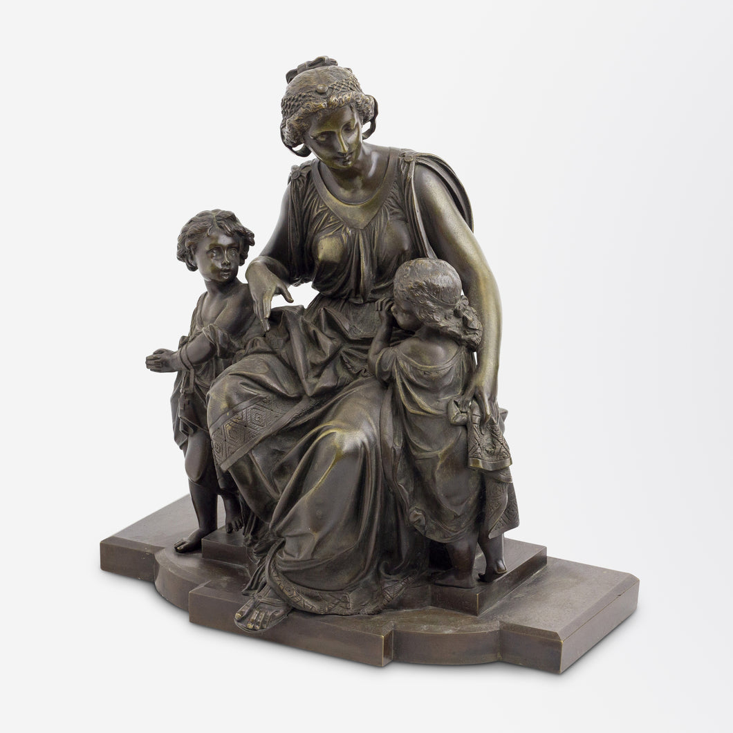 Mother and Children Bronze by Albert-Ernest Carrier-Belleuse
