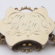 Load image into Gallery viewer, 19th Century, English, 9kt Yellow Gold Muff Chain with Slider Pendant