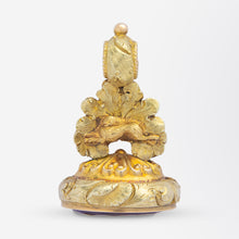 Load image into Gallery viewer, Early Victorian, Gold Filled & Amethyst Intaglio Fob