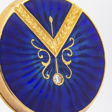 Load image into Gallery viewer, Likely French, 18kt Yellow Gold, Enamel &amp; Diamond Locket
