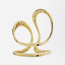 Load image into Gallery viewer, 18kt Gold Cuff and Ring 'Stream' Suite by Fernando Jorge