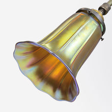 Load image into Gallery viewer, An Art Deco Bronze Table Lamp with Tiffany Style Glass Shades