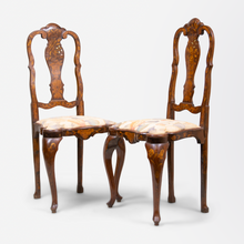 Load image into Gallery viewer, Pair of Dutch Marquetry Chairs