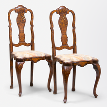 Load image into Gallery viewer, Pair of Dutch Marquetry Chairs
