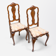 Load image into Gallery viewer, Pair of Dutch Marquetry Chairs