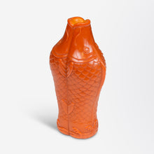 Load image into Gallery viewer, Chinese Orange &#39;Peking Glass&#39; Fish Vase
