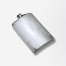 Load image into Gallery viewer, Large, Silver Plated Spirit Flask