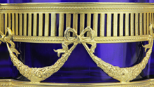 Load image into Gallery viewer, Late Victorian, Neoclassical Style, Gilt Silver and Cobalt Glass Centrepiece