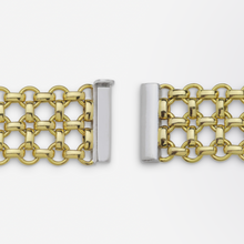 Load image into Gallery viewer, Heavy and Bold 18kt Gold Fancy Link Bracelet