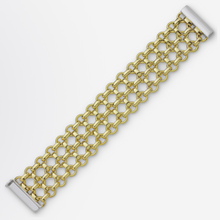 Load image into Gallery viewer, Heavy and Bold 18kt Gold Fancy Link Bracelet