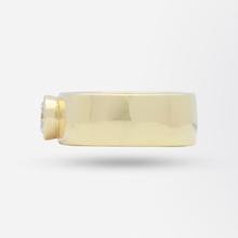 Load image into Gallery viewer, 14kt Yellow Gold Square Shank Ring With Solitaire Diamond