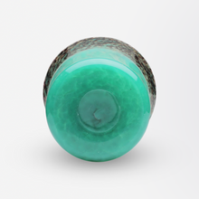 Load image into Gallery viewer, Green, Black, and Aventurine Vasart Glass Vase by Salvador Ysart
