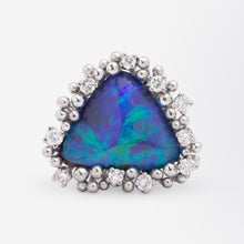 Load image into Gallery viewer, Grima Ring in 18kt White Gold With an Opal &amp; Diamonds
