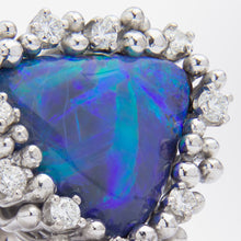 Load image into Gallery viewer, Grima Ring in 18kt White Gold With an Opal & Diamonds