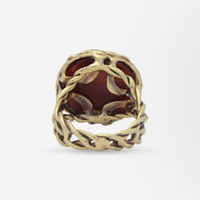 Load image into Gallery viewer, Carnelian Intaglio Ring in 9kt Yellow Gold

